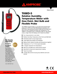 Thumbnail of document Data Sheet - THWD-5 Relative Humidity & Temperature Meter w/ Wet Bulb & Dew Point